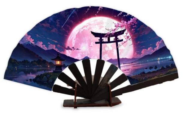 Abanico Luna y torii